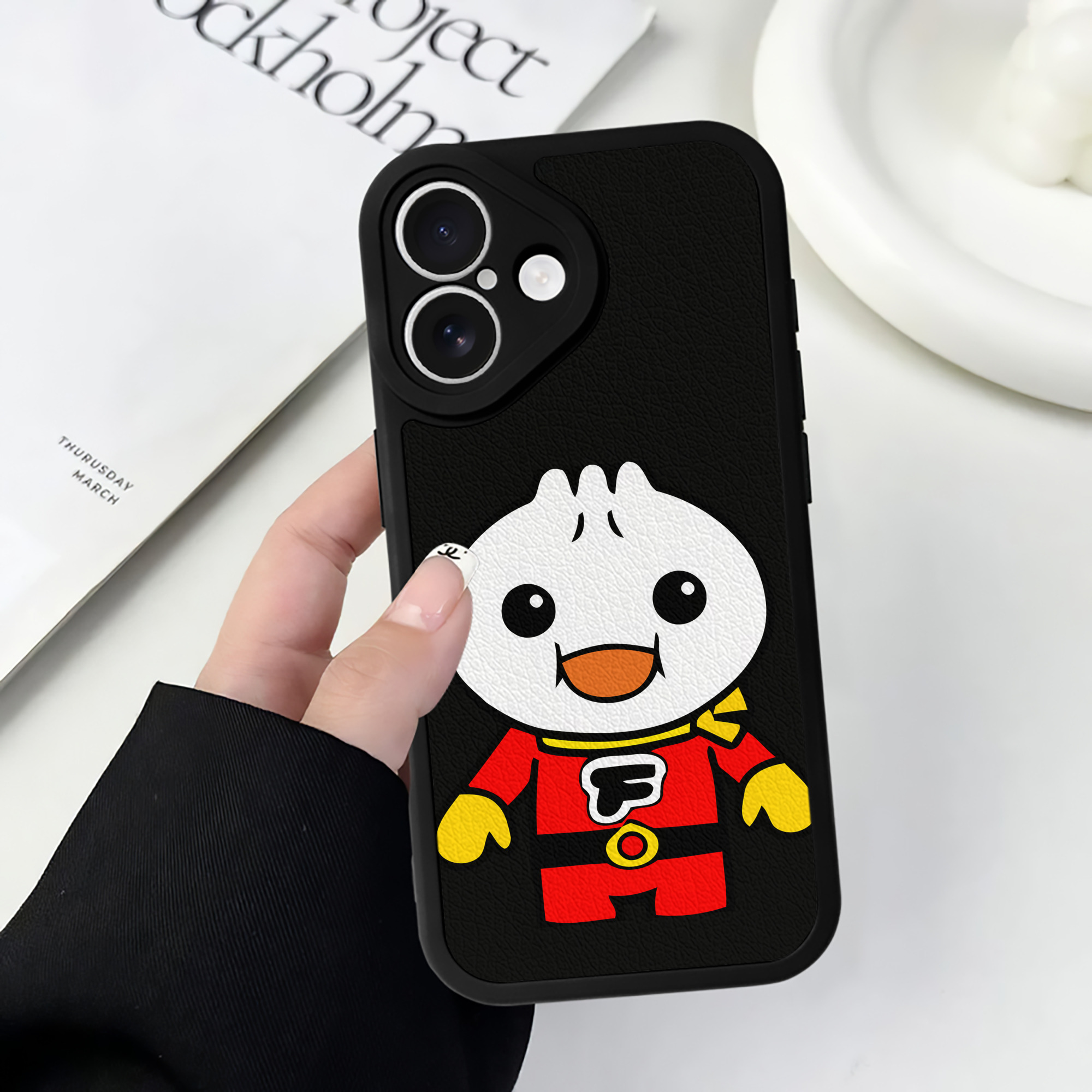 （画像用） アンパンマン Anpanman 【iPhone 16シリーズ対応】シリコンスマホケース（レザー調） 材質：シリコン